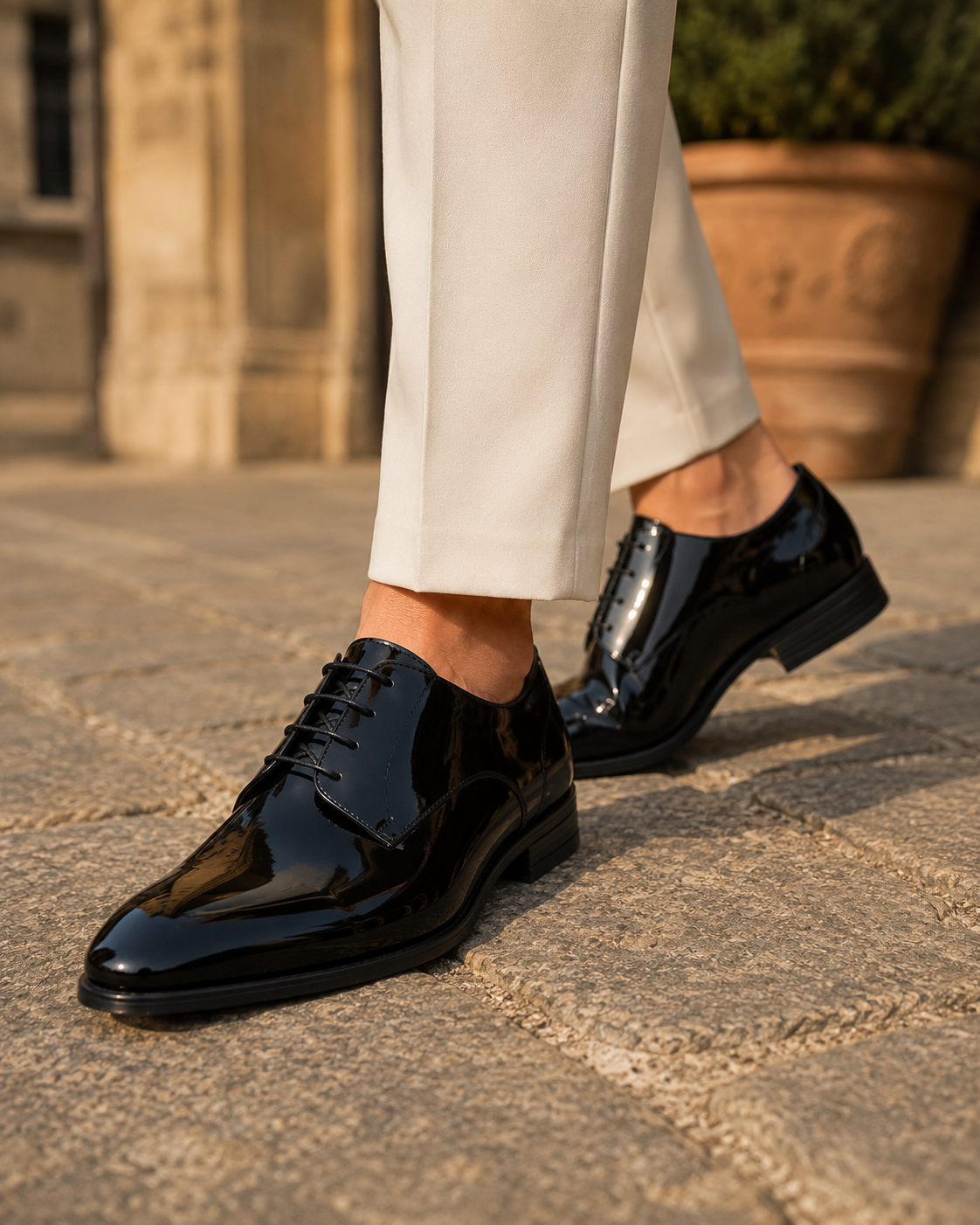 Mirko Leather Derby Shoes Black