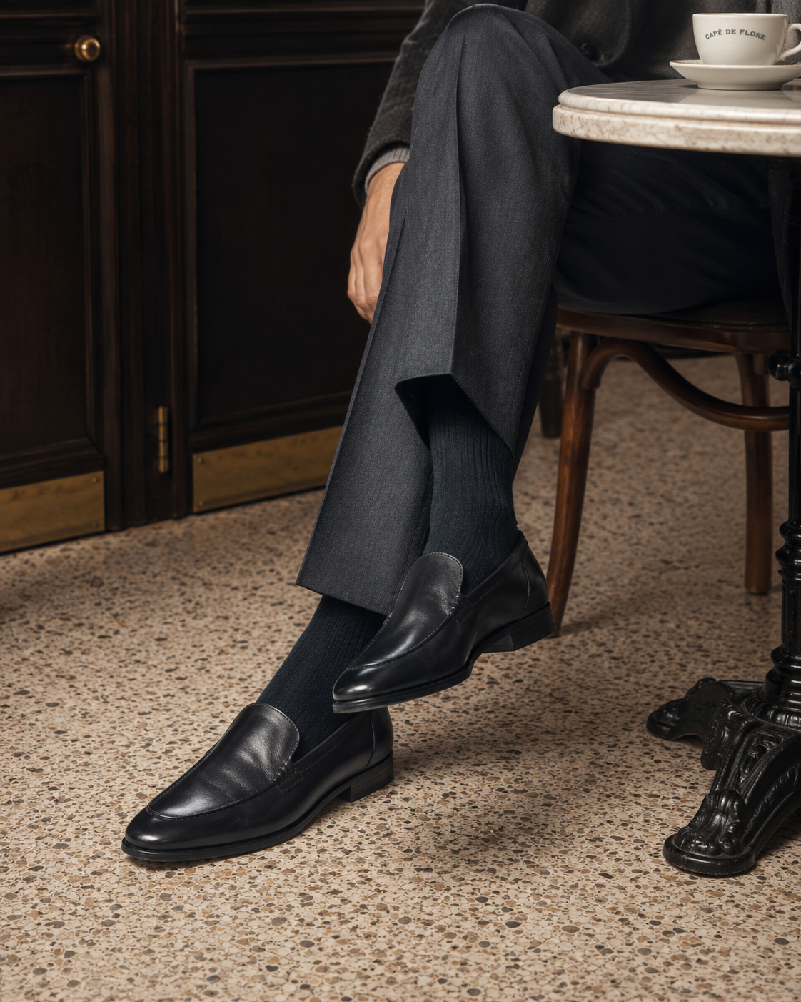 Natale leather formals shoe black