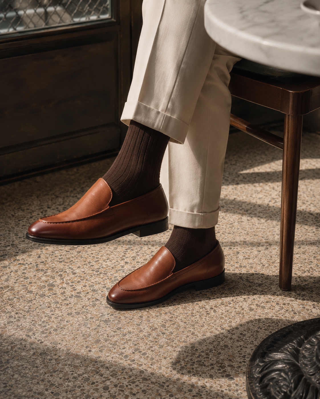 Natale Leather Formals Shoes Tan