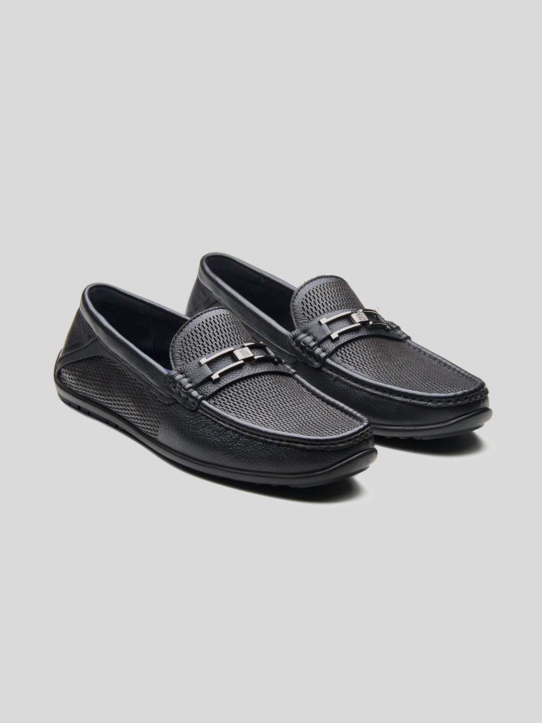 Orlando Leather Loafers Slip-on Shoes Black