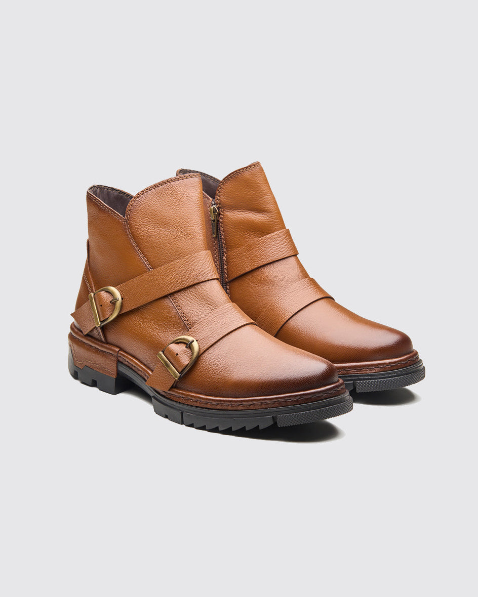 Manuel Leather Boots Tan