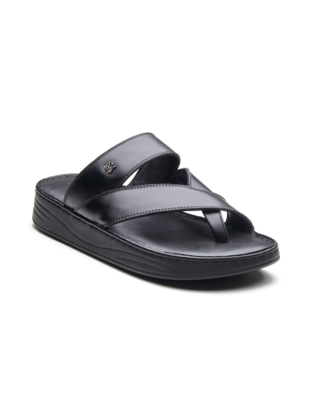 Valerio Leather Sandals Black