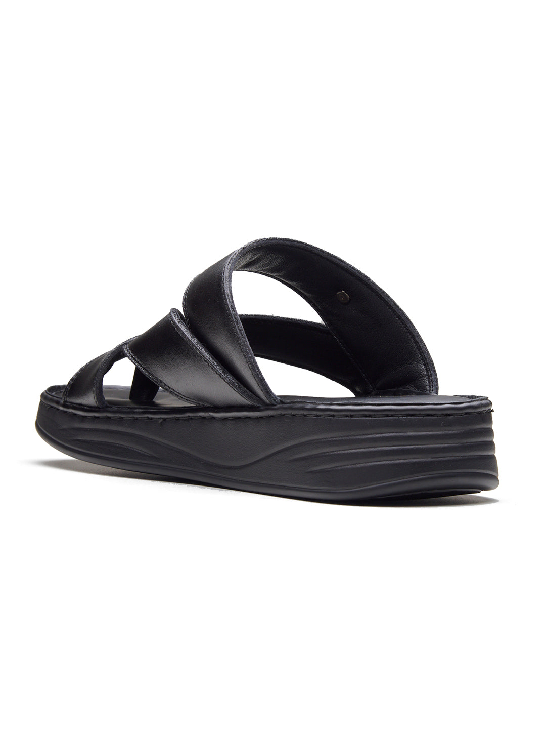 Valerio Leather Sandals Black