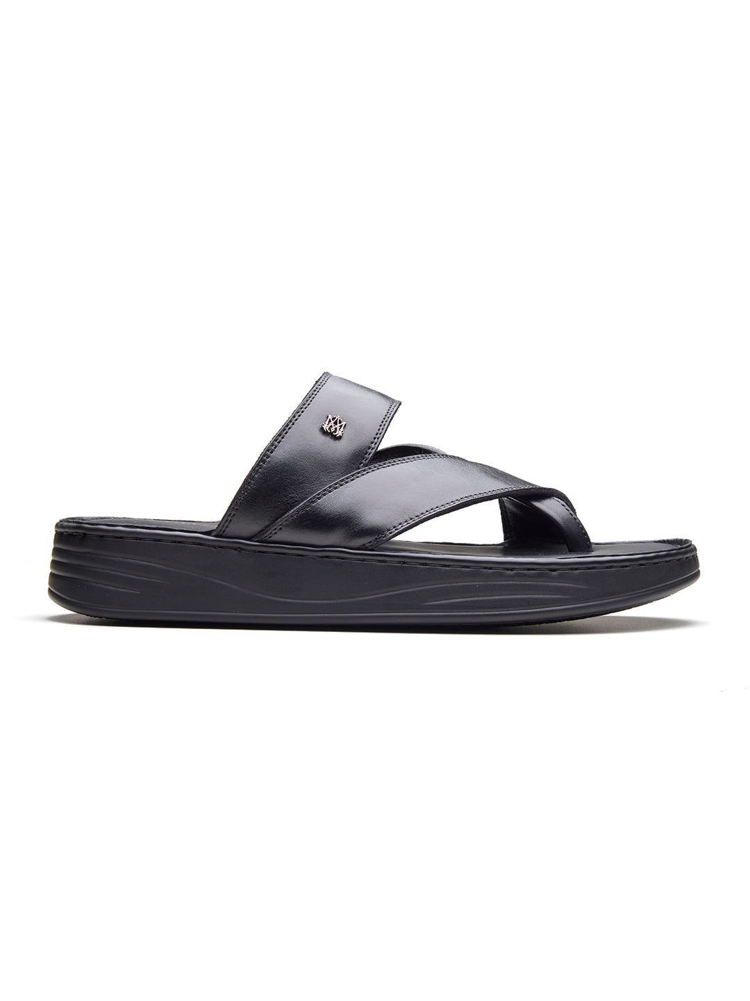 Valerio Leather Sandals Black