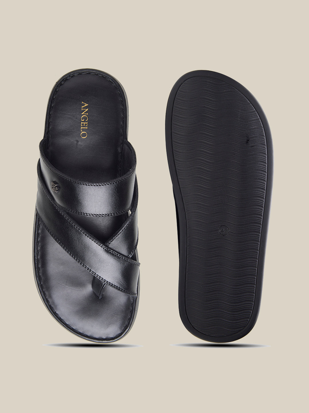 Valerio Leather Sandals Black