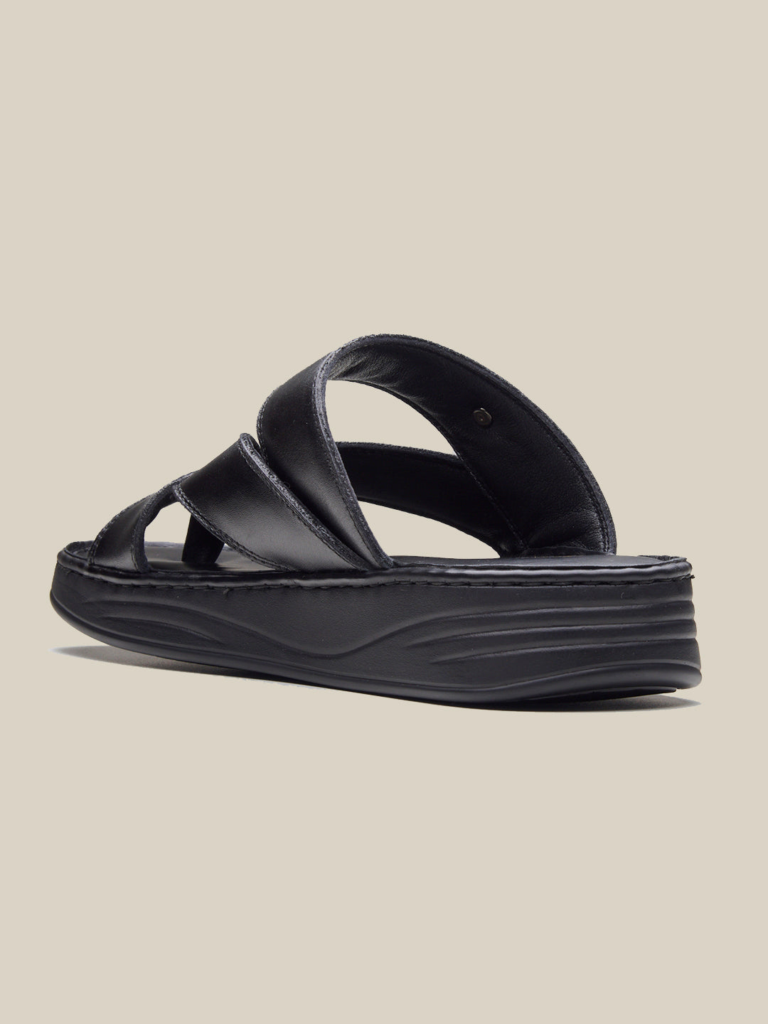 Valerio Leather Sandals Black