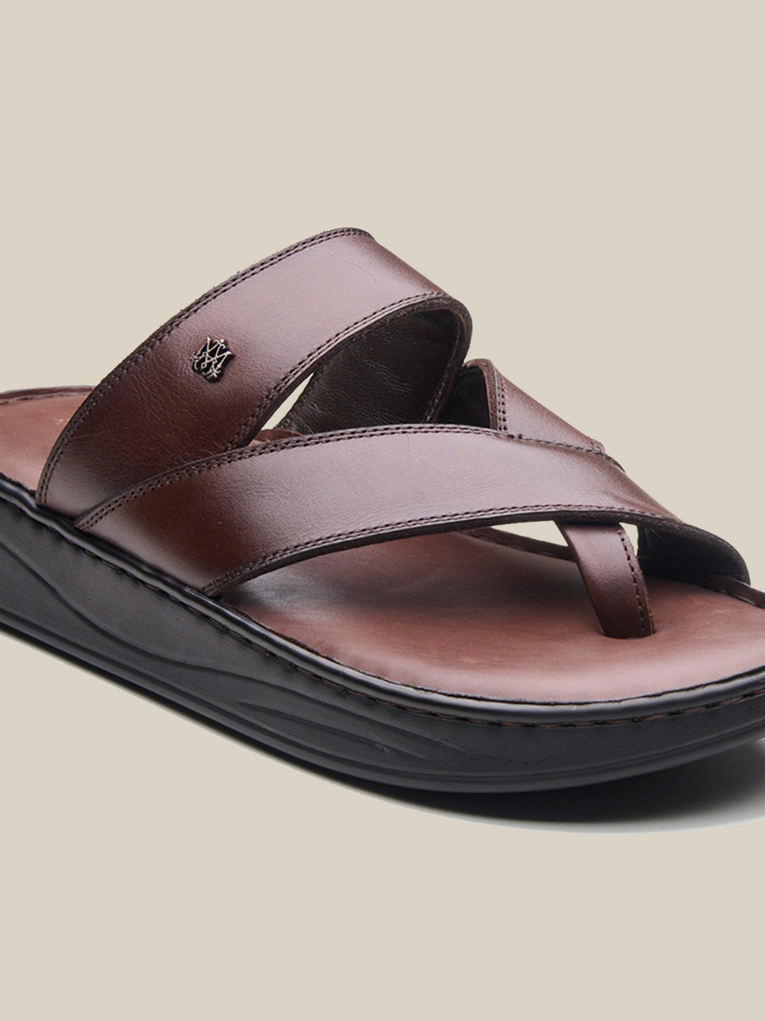 Valerio Leather Sandals Brown