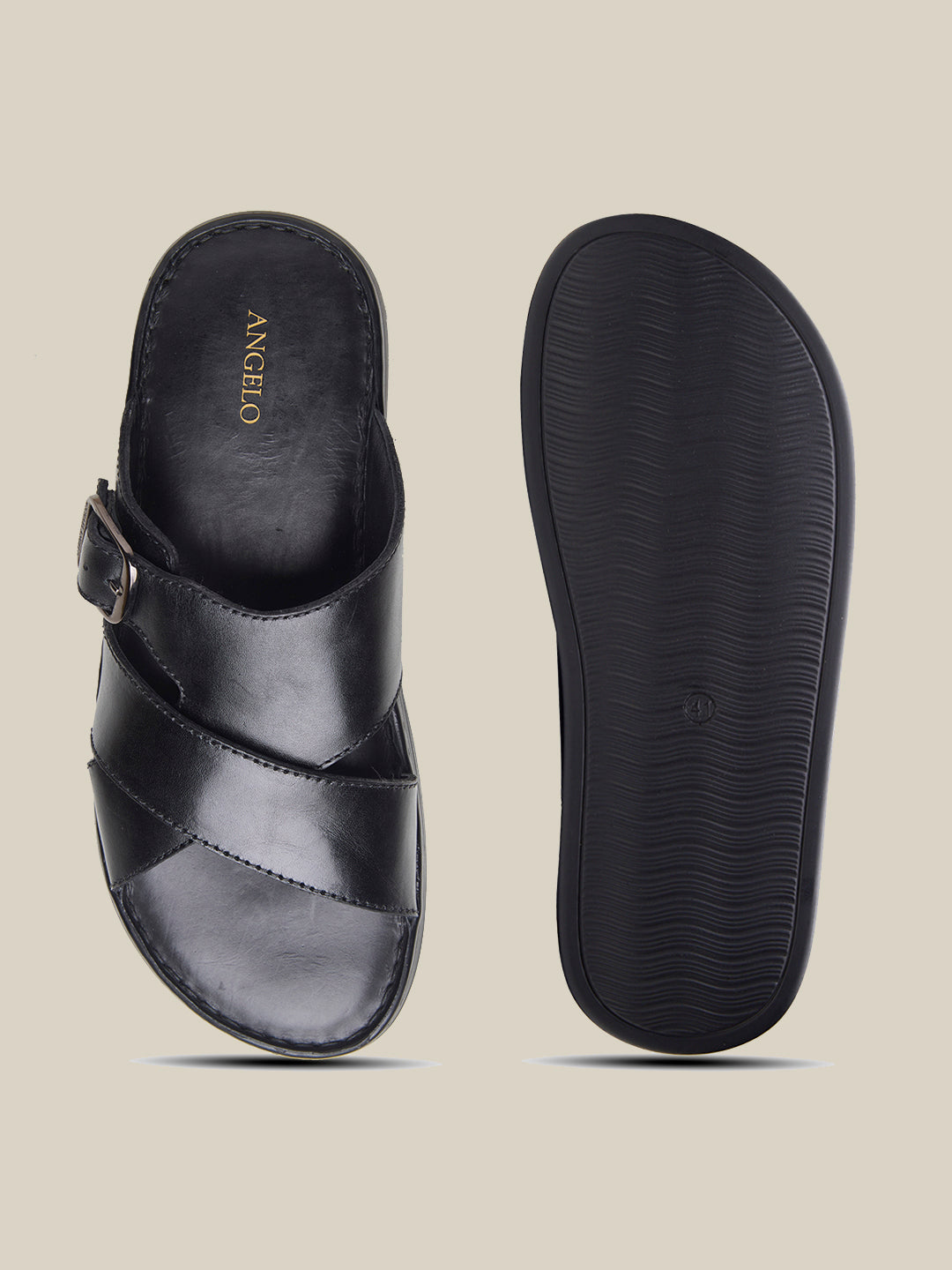 Vasco Leather Sandals Black