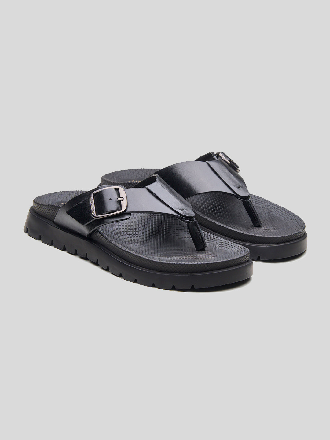 Venturo Leather Sandals Black