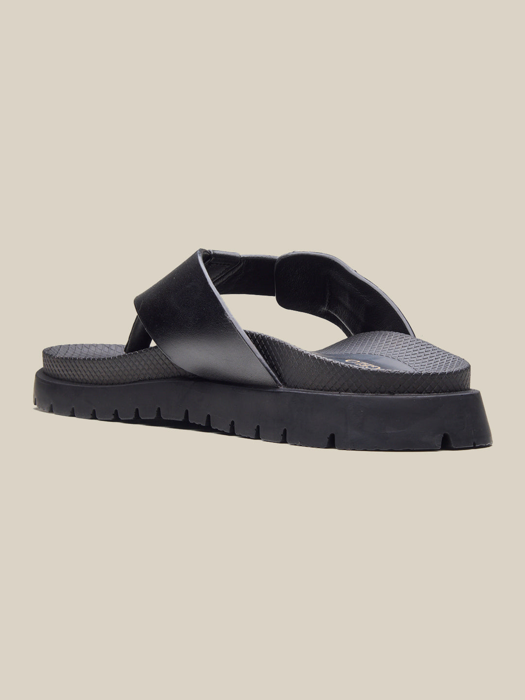 Venturo Leather Sandals Black