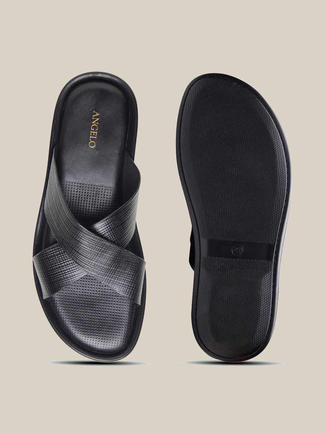 Vezio Leather Sandals Black