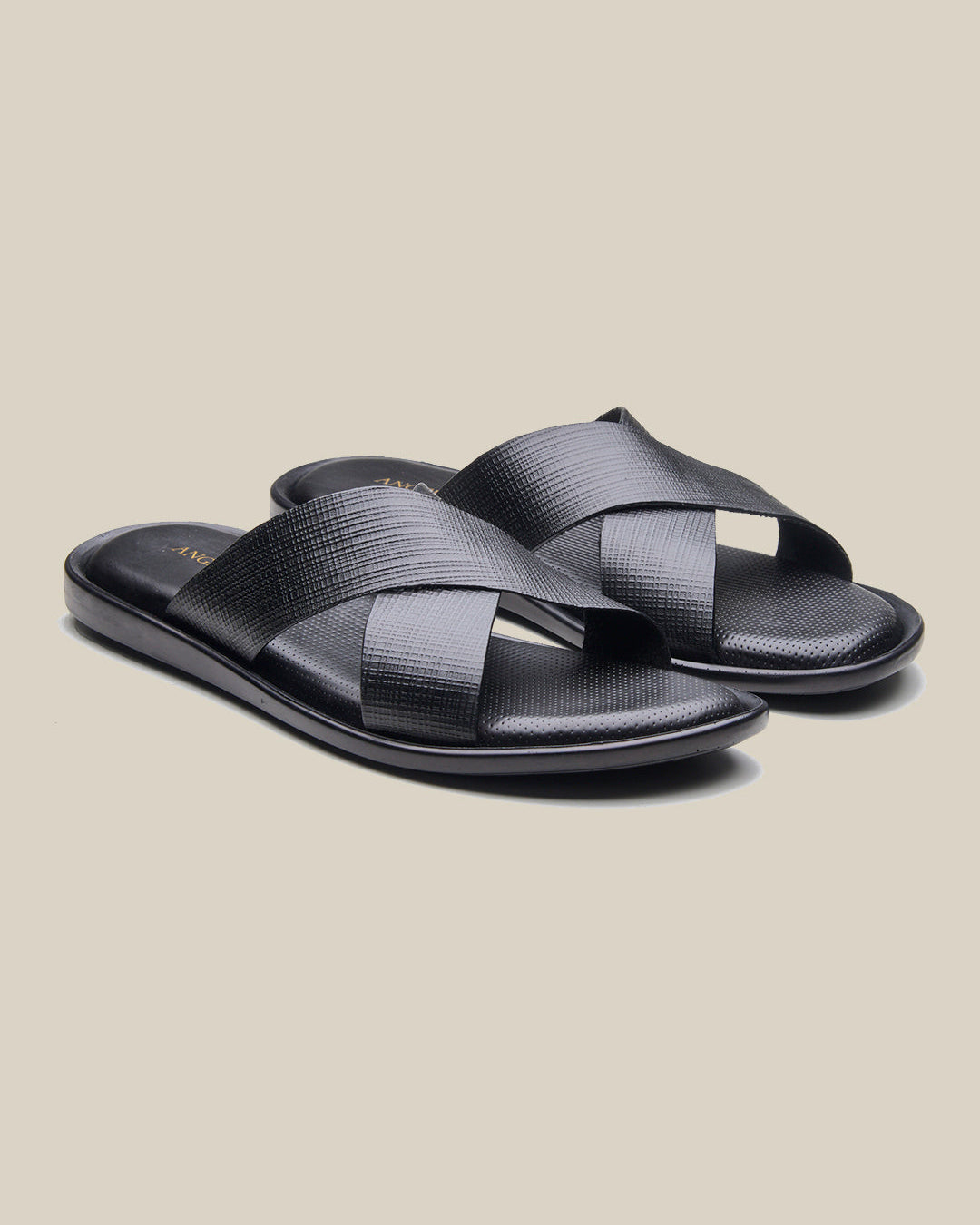Vezio Leather Sandals Black