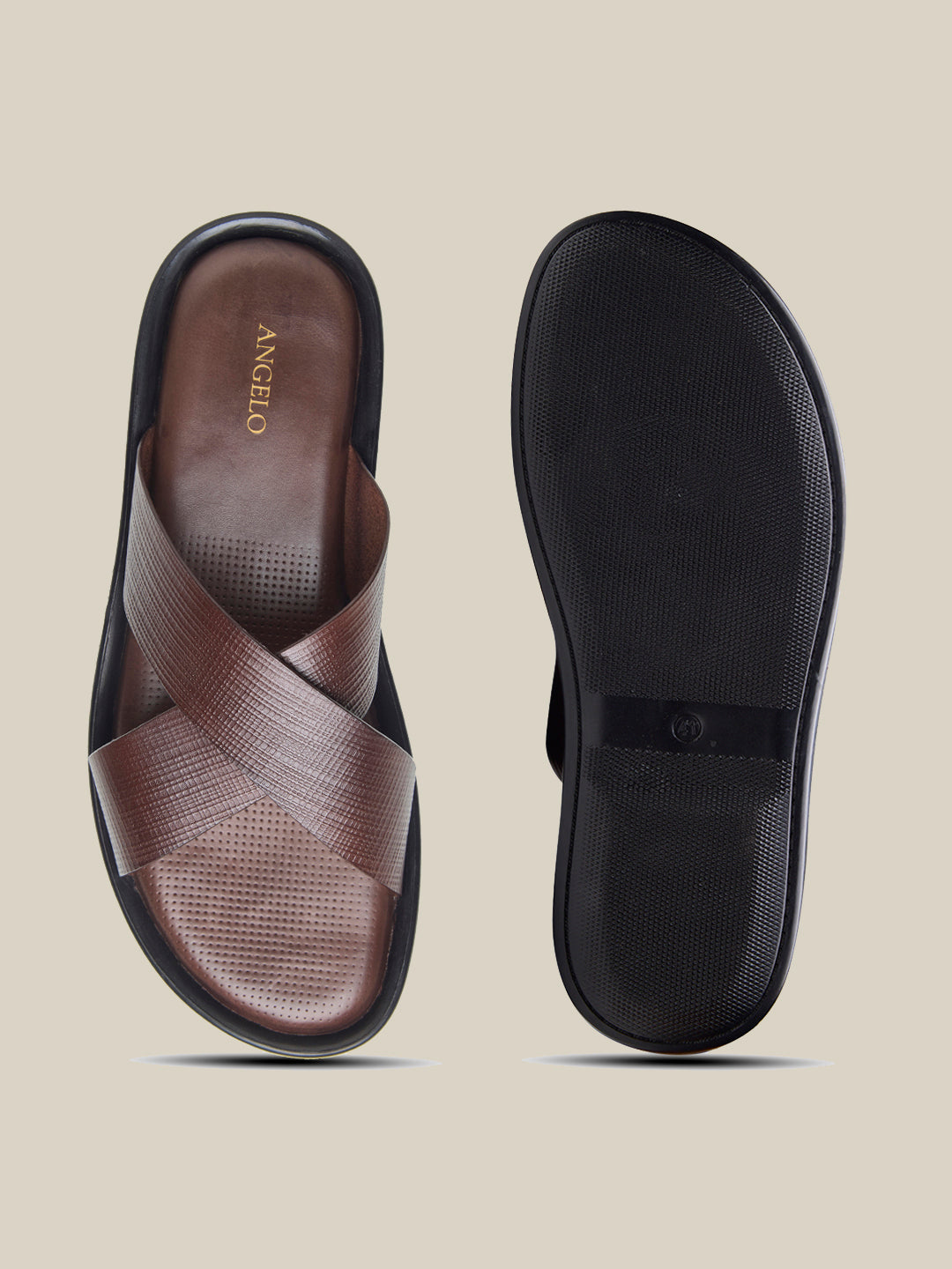 Vezio Leather Sandals Brown