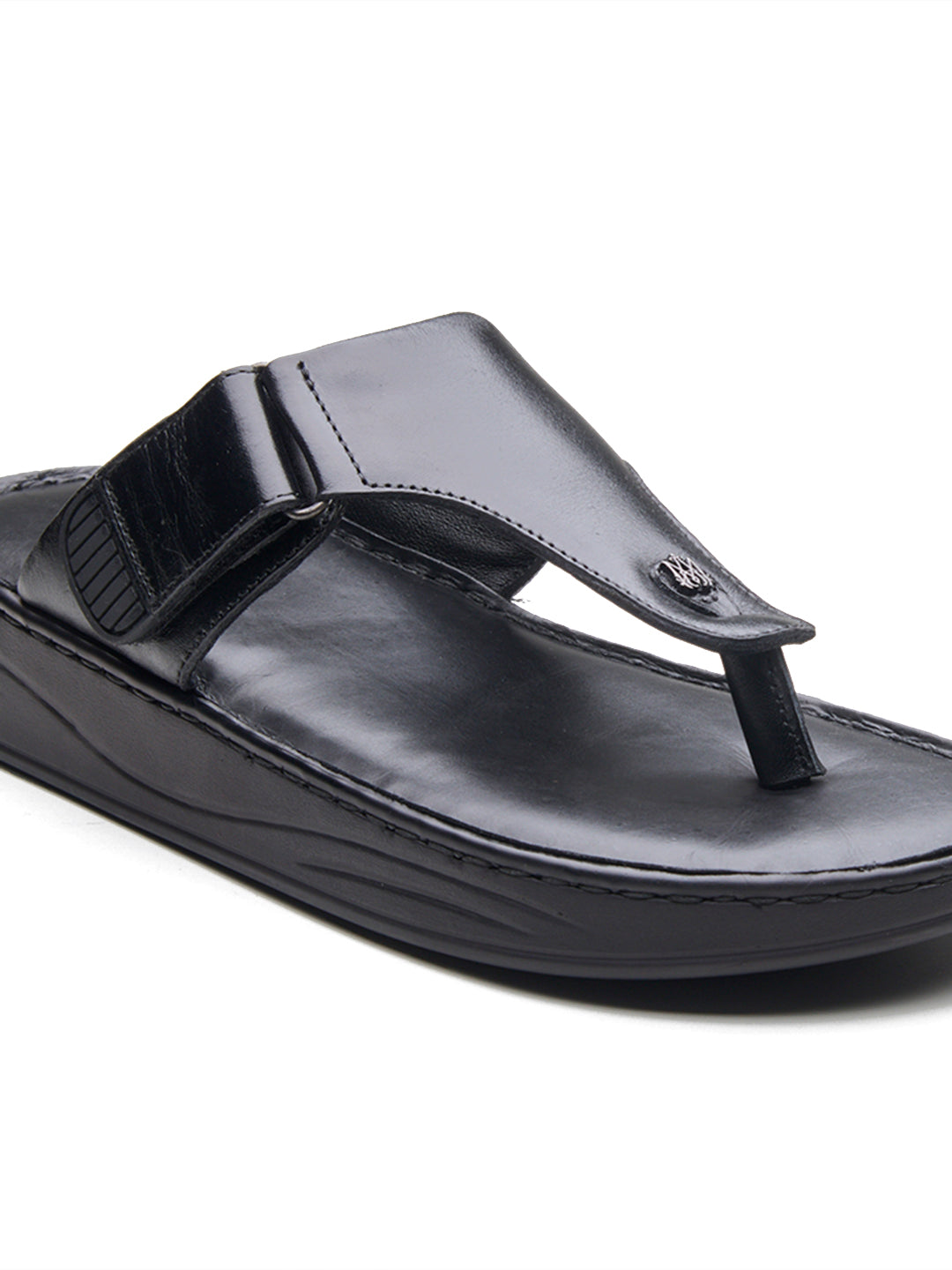 Vincen Leather Sandals Black