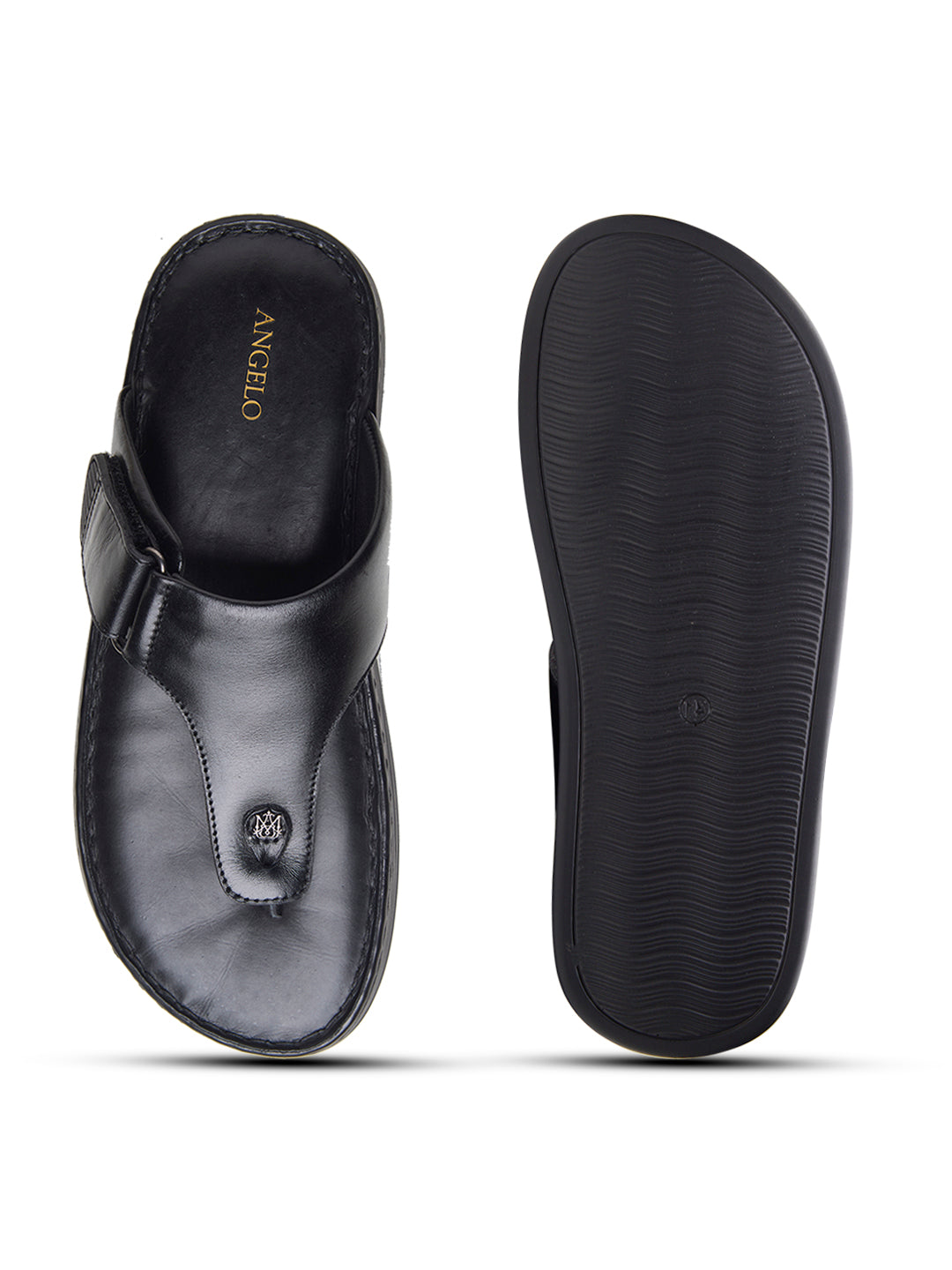 Vincen Leather Sandals Black
