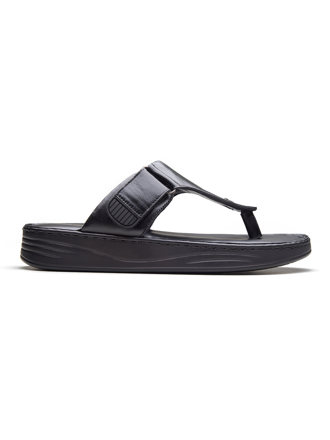Vincen Leather Sandals Black