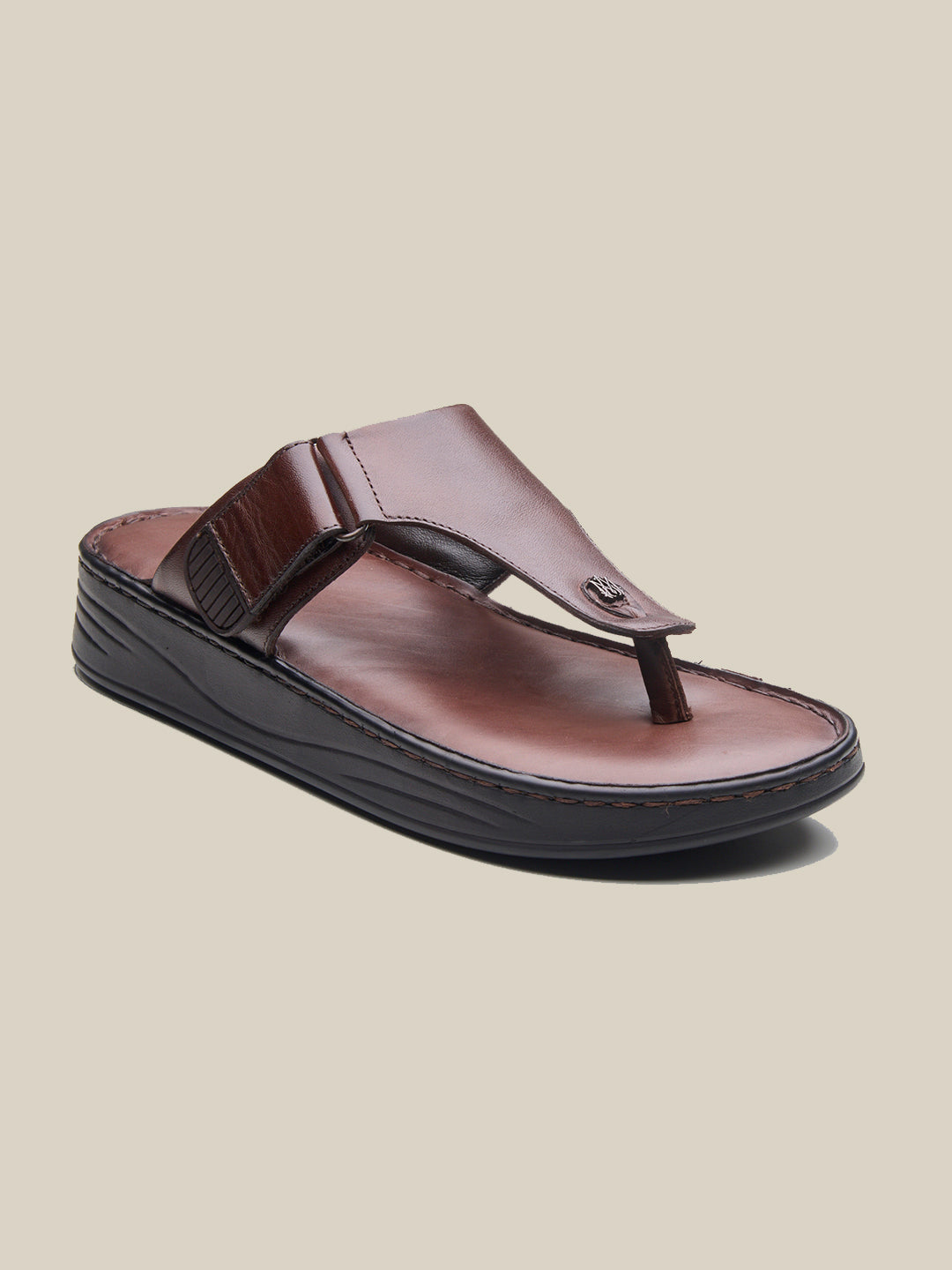 Vincen Leather Sandals Brown