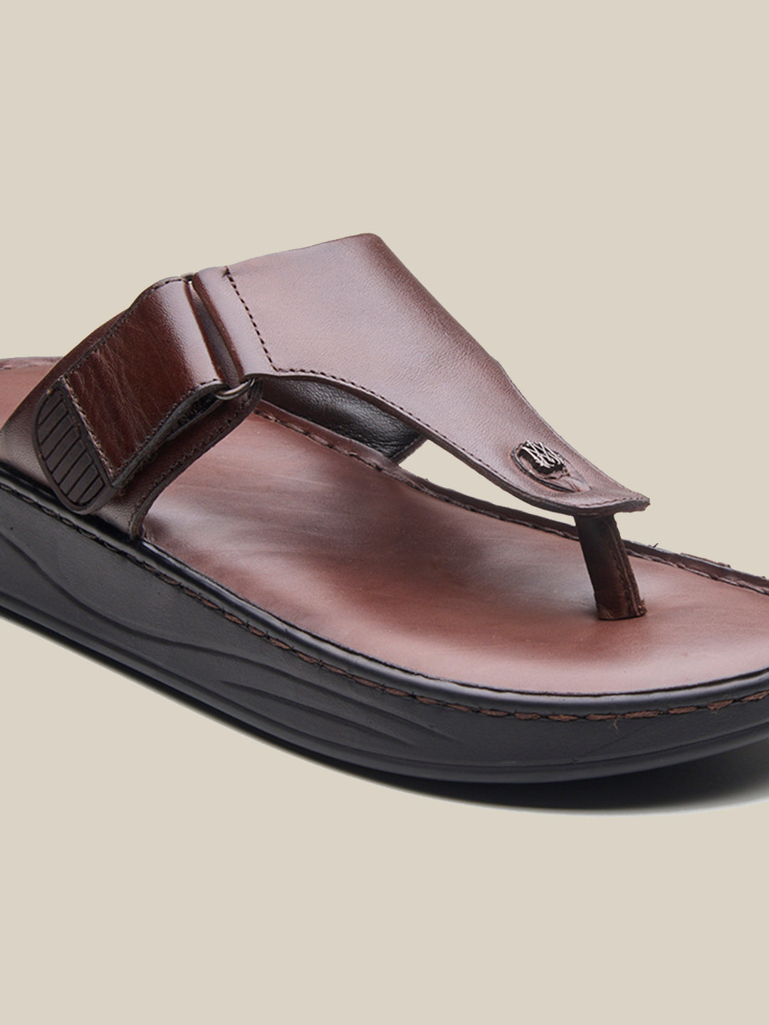 Vincen Leather Sandals Brown