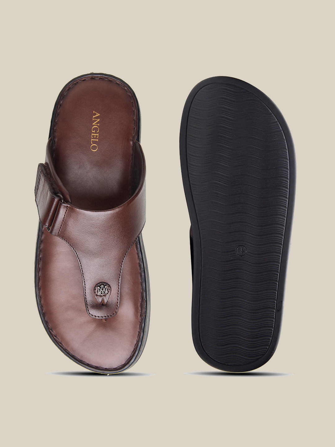 Vincen Leather Sandals Brown