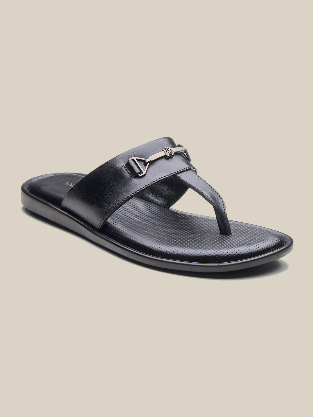 Vinyl Leather Sandals Black
