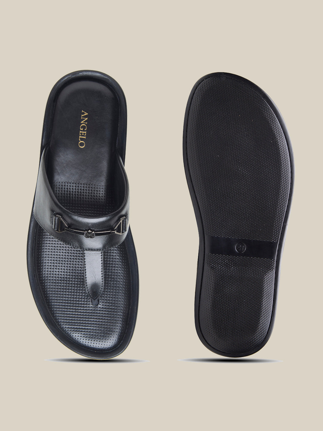 Vinyl Leather Sandals Black