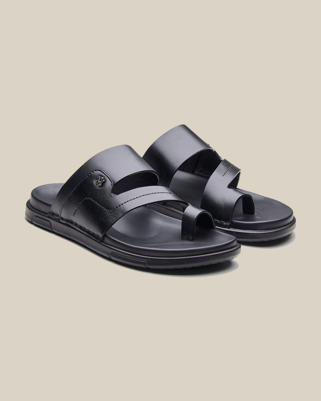 Vlad Leather Sandals Black