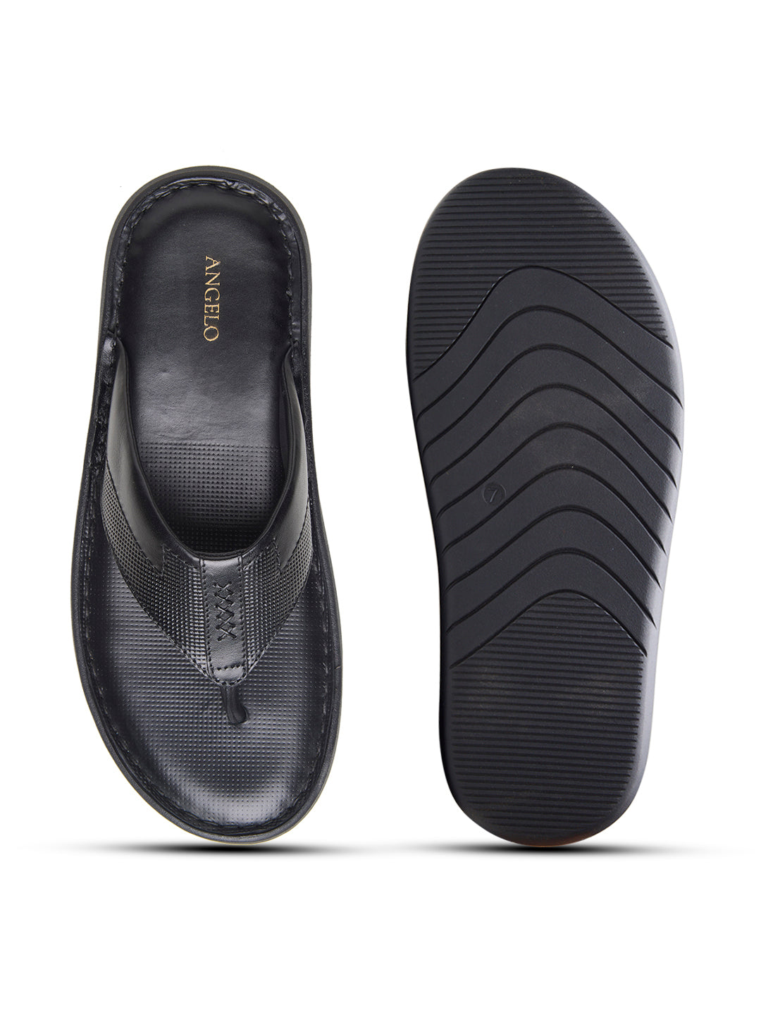 Vulcano Leather Sandals Black