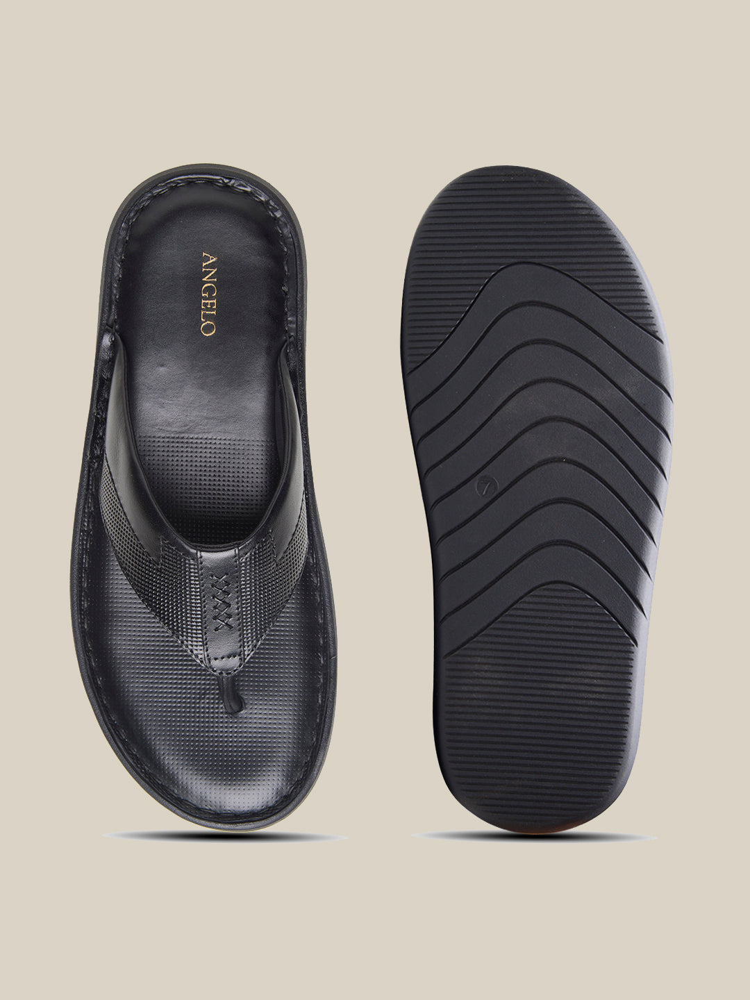Vulcano Leather Sandals Black
