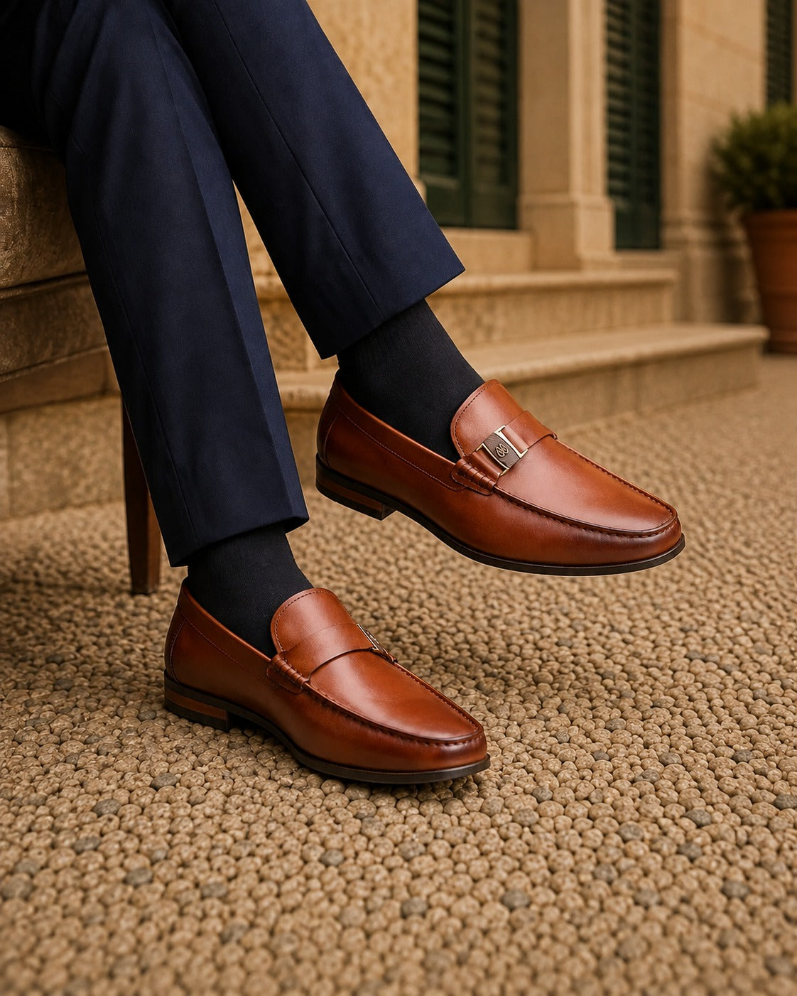 Milne Leather Loafers Tan