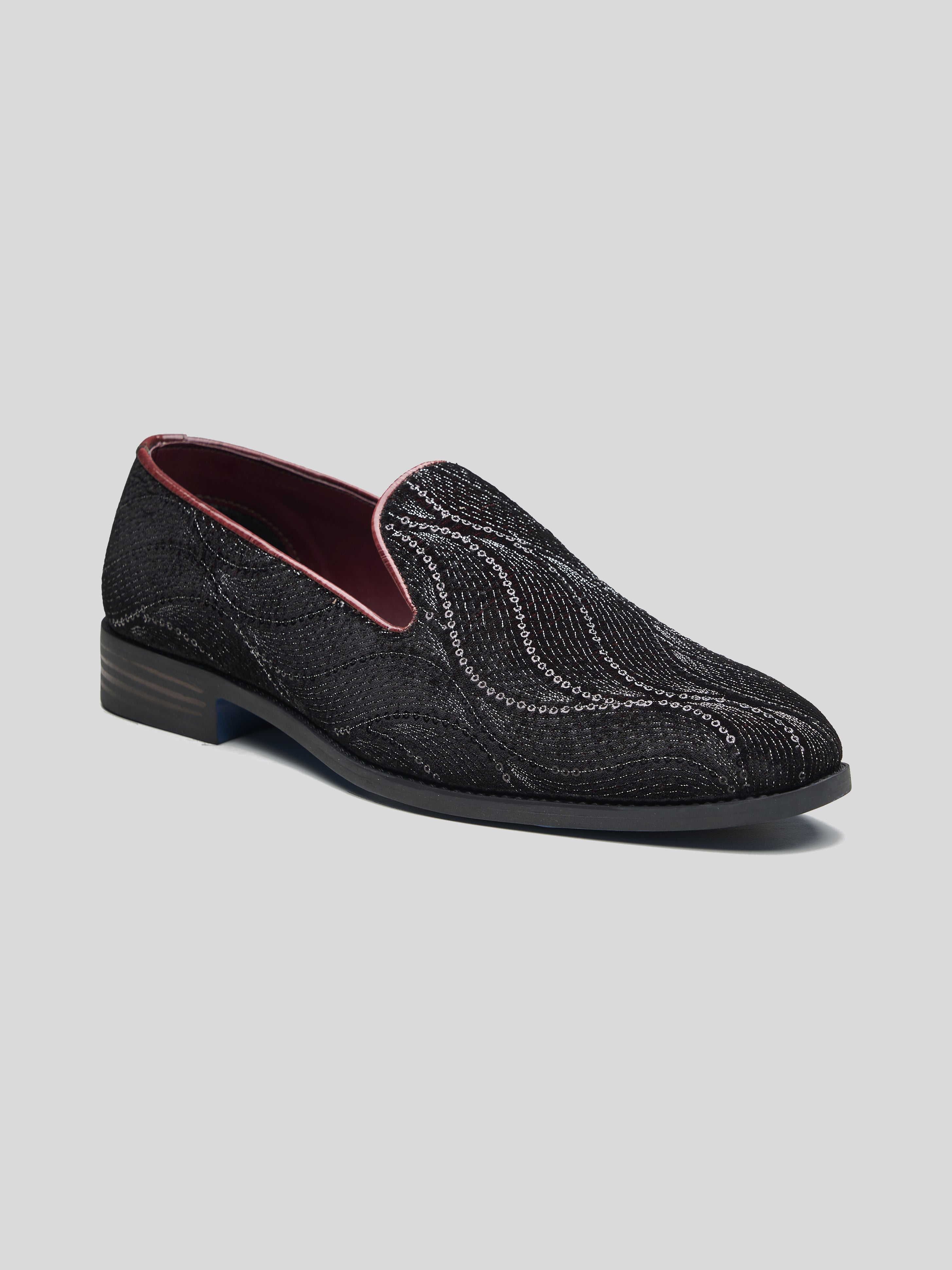 Gabriele Ethnic Slip Ons Cherry