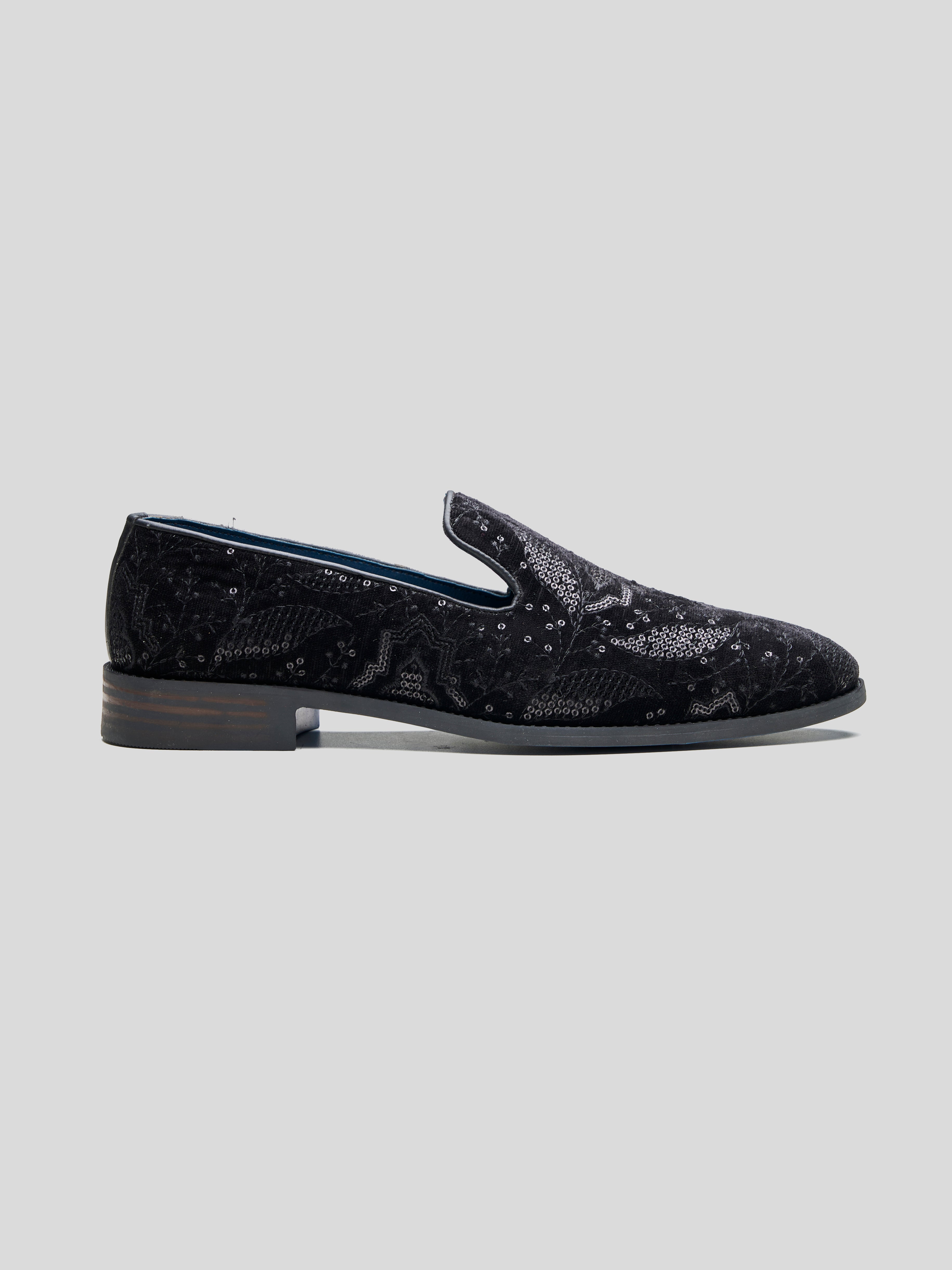 Giacomo Ethnic Slip Ons Black