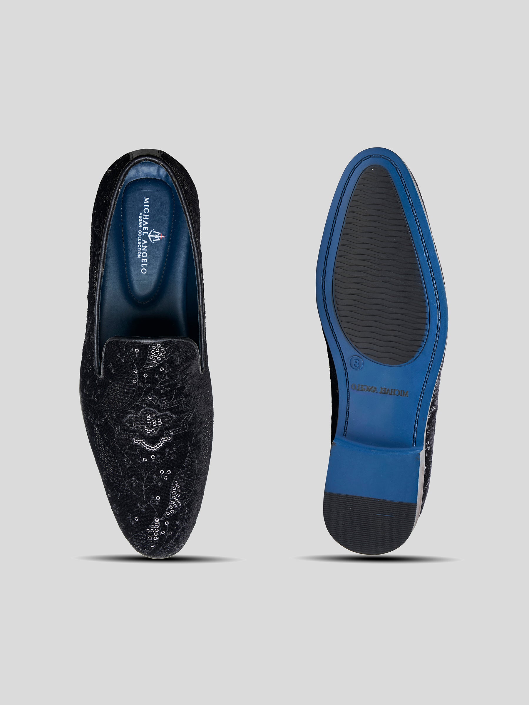 Giacomo Ethnic Slip Ons Black