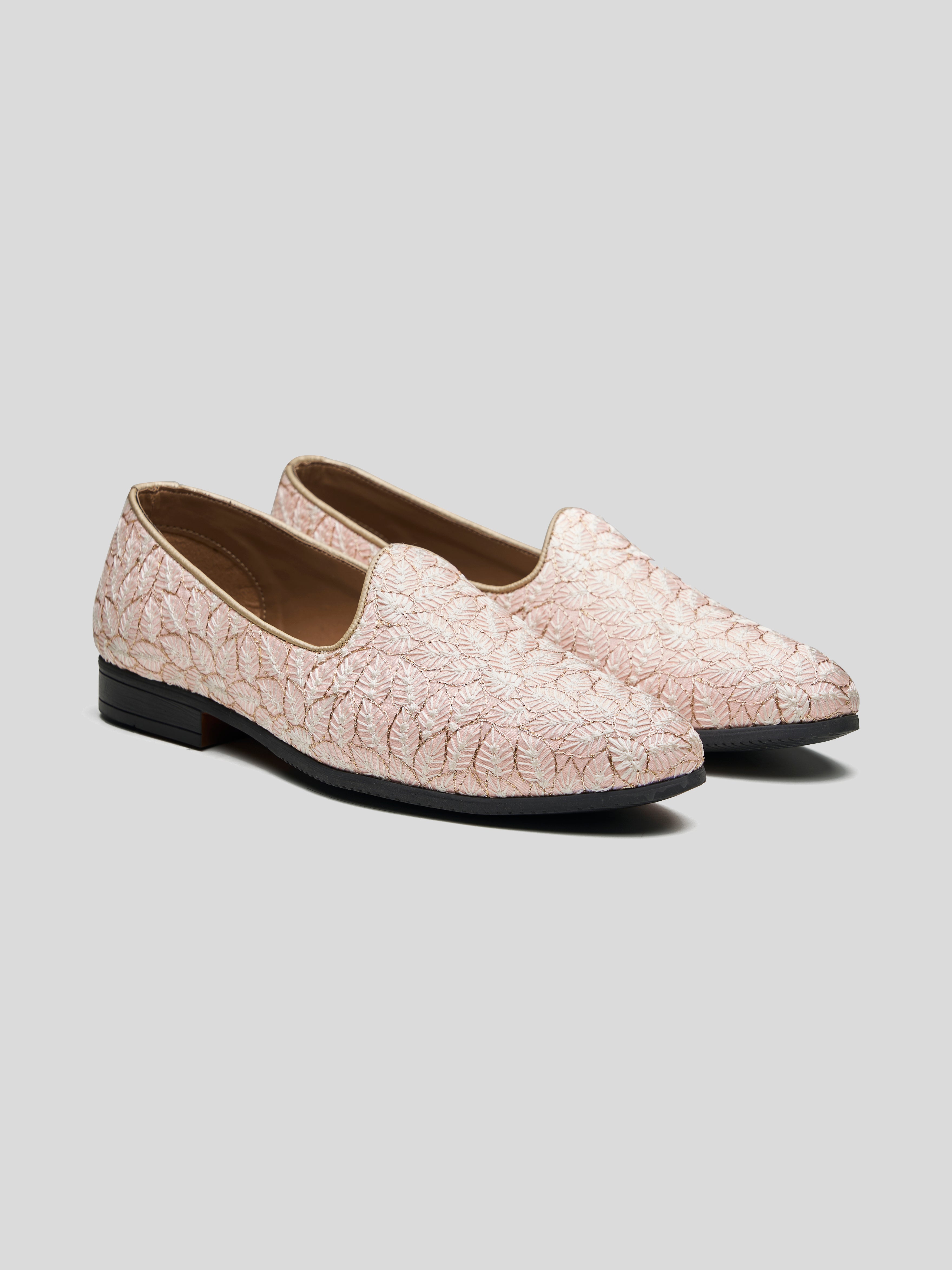 Gigino Ethnic Slip Ons Pink
