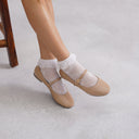 Amour Mary Janes Dark Beige