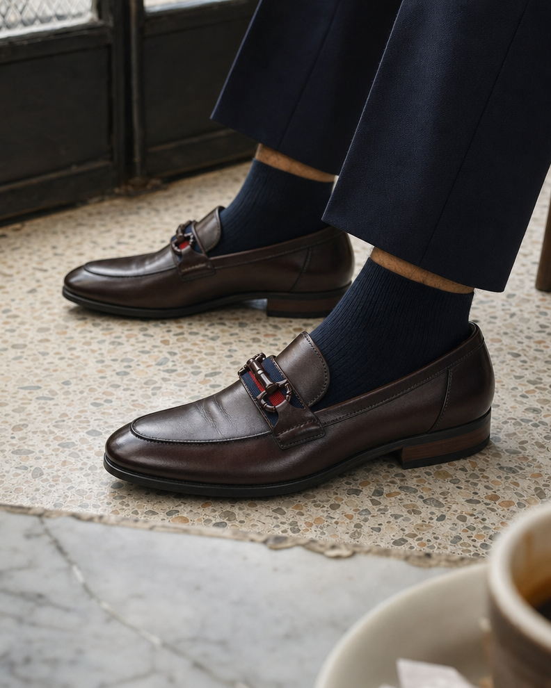 Karlo Leather Formals Shoes Brown