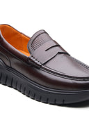 Carlo Leather Comfort  Slip-on Shoes Brown