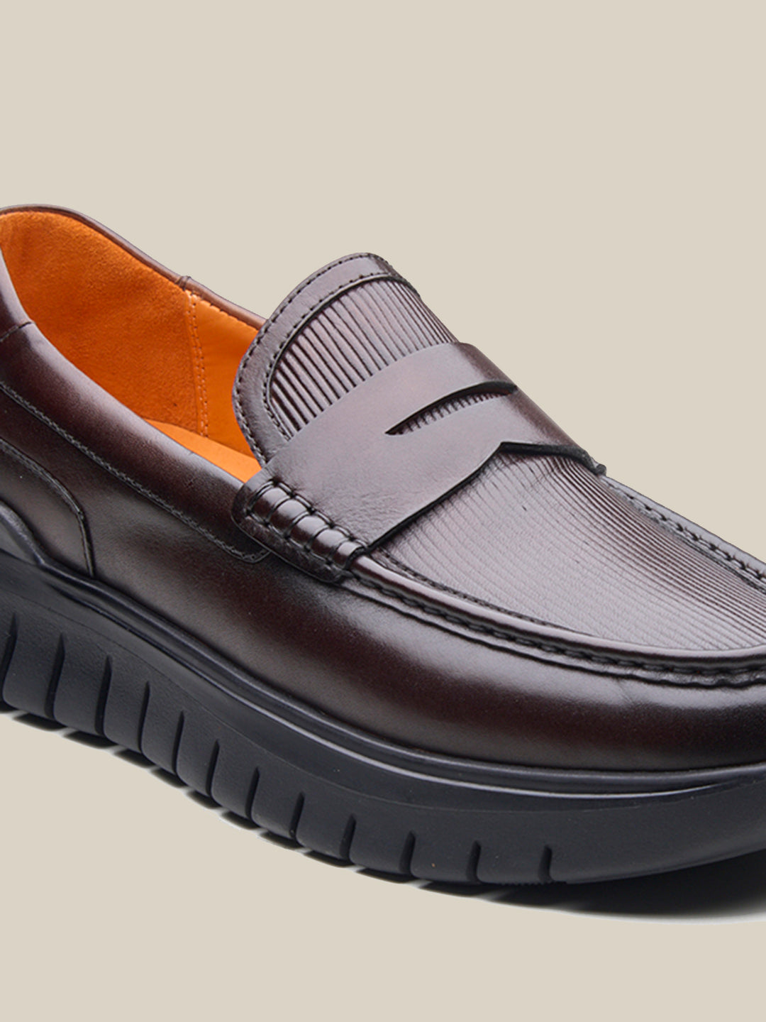 Andare Leather Comfort  Slip-on Shoes Brown