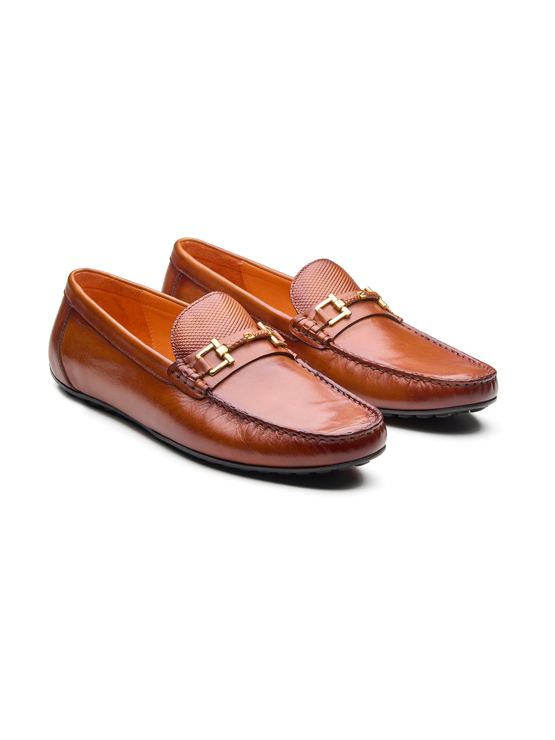 Piero Leather Loafers Slip-on Shoes Tan