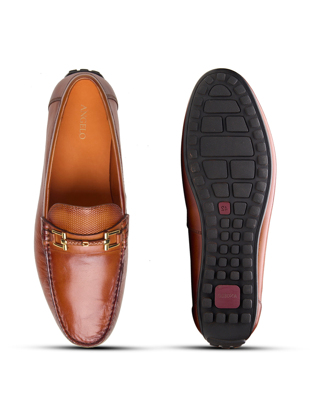 Piero Leather Loafers Slip-on Shoes Tan