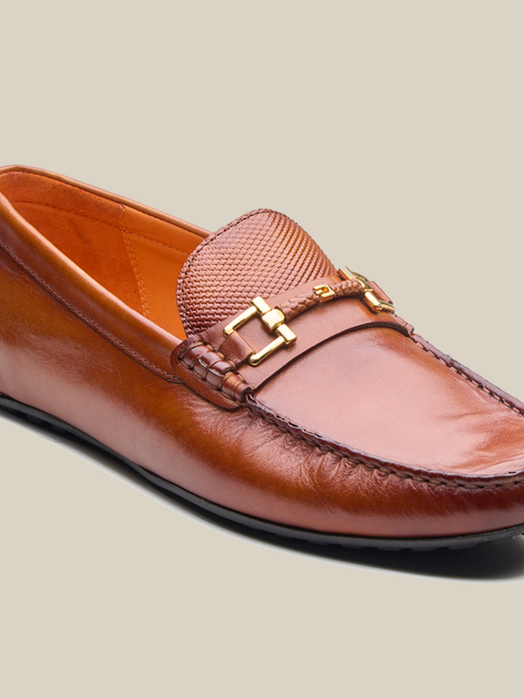 Piero Leather Loafers Slip-on Shoes Tan