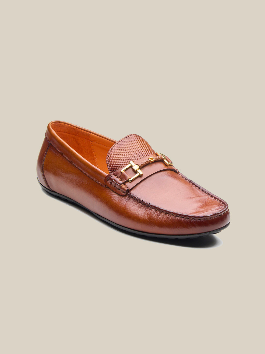 Piero Leather Loafers Slip-on Shoes Tan