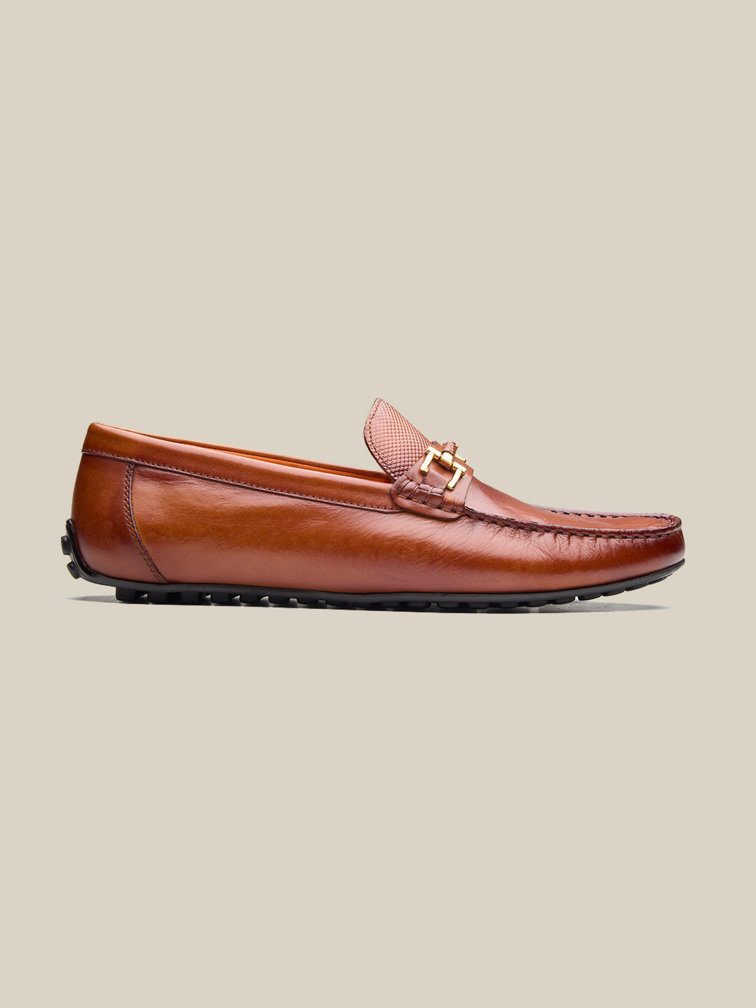 Piero Leather Loafers Slip-on Shoes Tan