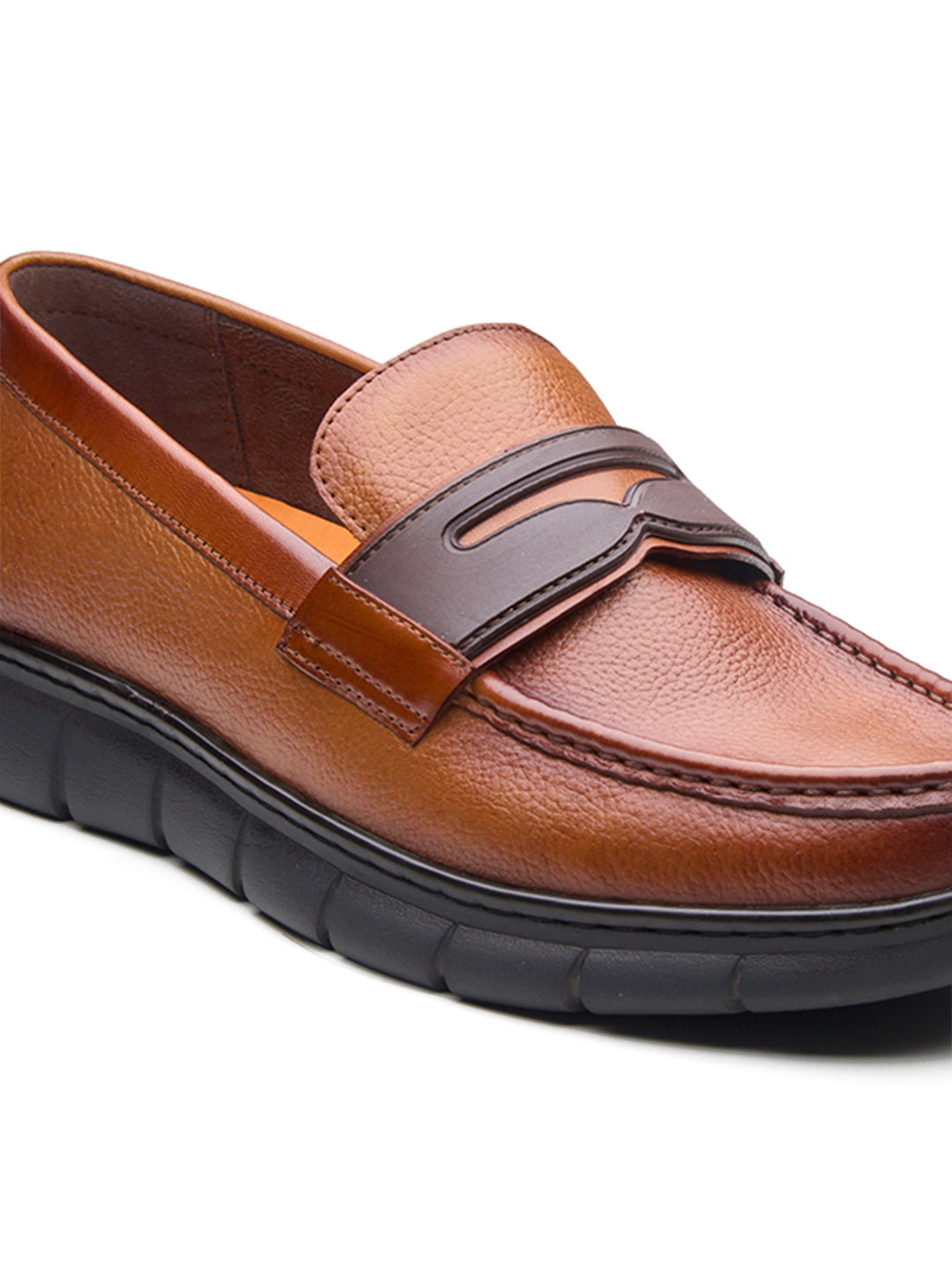 Benuto Leather Formal Slip-on Shoes Tan