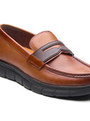 Benuto Leather Formal Slip-on Shoes Tan