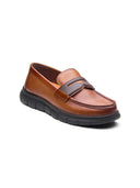 Benuto Leather Formal Slip-on Shoes Tan