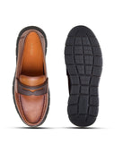 Benuto Leather Formal Slip-on Shoes Tan