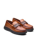 Benuto Leather Formal Slip-on Shoes Tan