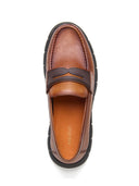 Benuto Leather Formal Slip-on Shoes Tan