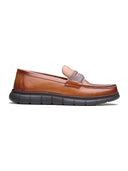 Benuto Leather Formal Slip-on Shoes Tan