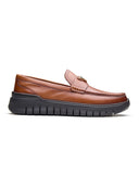 Cosimo Leather Comfort Slip-on Shoes Tan
